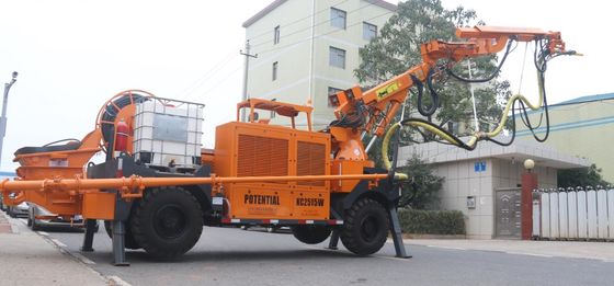 Máquina robótica 4kw del hormigón proyectado del poder del motor para el túnel de trabajo de la sección de Midium